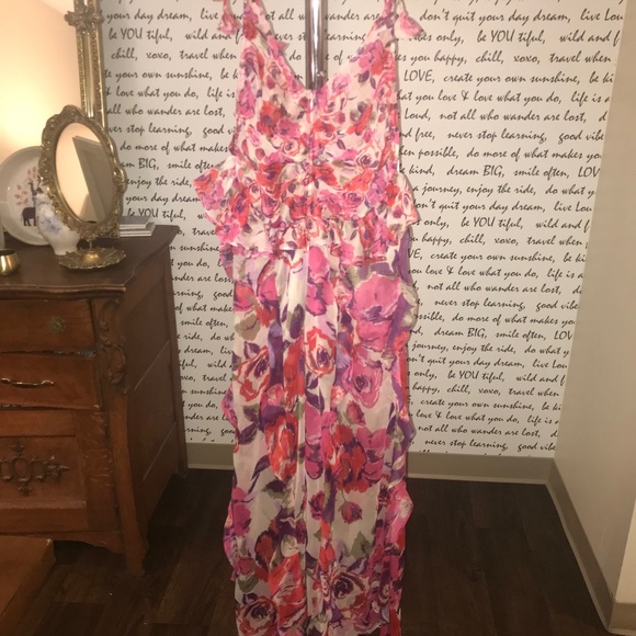 MISA Diana Floral Chiffon Maxi Dress - Picture 5 of 13
